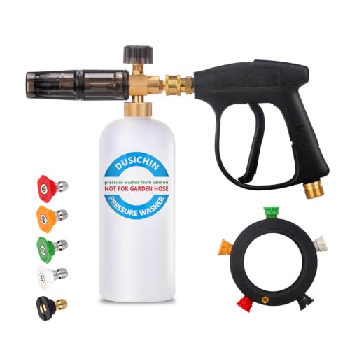 DUSICHIN DUS-018 Foam Cannon Lance Pressure Washer Nozzle Tip Spray Gun 3000 PSI Jet Wash Car Detailing