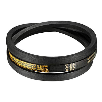 uxcell A57 Drive V-Belts 57" Inner Length 13mm Width 8mm Thick JIS Standard A-Section Rubber Drive Transmission Belt - size: 57"