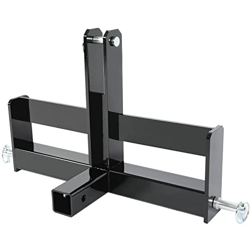 KUAFU 3 Point Hitch Receiver 2" Tractor Drawbar Compatible with Category 1 Tractors w/Suitcase Weight Brackets