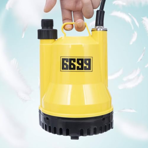 Submersible Water Pump 1/4 HP 1600GPH Thermoplastic Utility Pump Electric Portable Transfer Water Pump with 10-Foot Cord for Pool Tub Garden Pond Draining