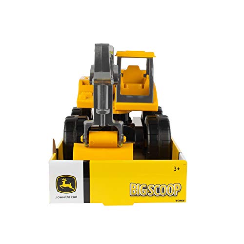 TOMY John Deere Sandbox Big Scoop Excavator Toy with Tilting Dump Bed - John Deere Construction Toys - Toddler Toys for Sandbox - Frustration Free Packaging - 15 Inch