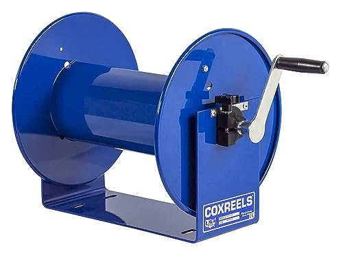 Coxreels 117-3-550 Compact Hand Crank Steel Hose Reel - 4,000 PSI - Holds 3/8" x 550' Length Hose - Perfect for Air Compressor, Garden, Pressure Washer, Electric Hoses (Hose Not Included) Made in USA - size: 3/8" x 550'