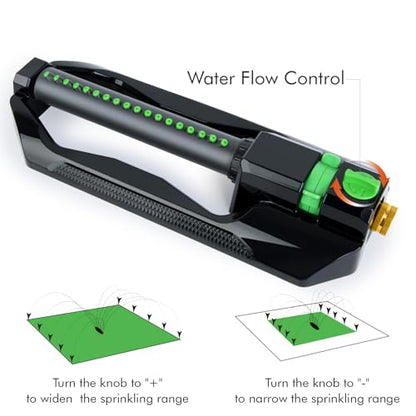 RESTMO Oscillating Sprinkler with Metal Base, Lawn Sprinklers for Yard - size: 1 Pack