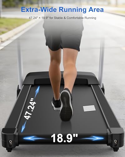 HUAGEED Treadmills for Home, 18% Auto Incline, Heavy Duty 400LBS Capacity