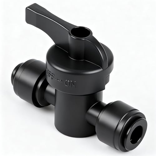 10 Pack Quick Connect 1/4 Inch Drip Irrigation Shut Off Valve Fittings, 1/4'' Dripline Push-to-Fit Switch Valve Connectors for 1/4 Inch Drip Tube Water Flow Control Regulator for Garden System - size: 1/4" Quick Connect Valve-10P