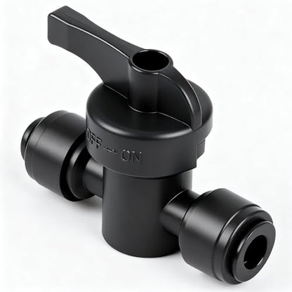 10 Pack Quick Connect 1/4 Inch Drip Irrigation Shut Off Valve Fittings, 1/4'' Dripline Push-to-Fit Switch Valve Connectors for 1/4 Inch Drip Tube Water Flow Control Regulator for Garden System - size: 1/4" Quick Connect Valve-10P