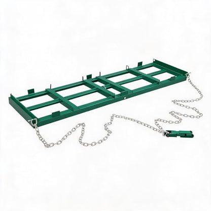 Takywep Heavy Duty Drag Harrow for Lawn Mower, ATV, UTV, Tractor – 8FT Tow Behind Driveway Grader, Adjustable Steel Frame with 6FT Chain – Multi-Surface Leveling for Gravel, Sand, Soil – Green | 96x20