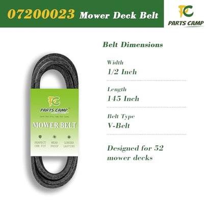 Parts Camp 07200023 147-2910 Lawn Mower Deck Belt for Ariens Gravely Toro