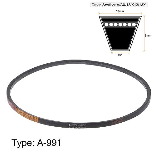 2pcs A-991 V-Belts Drive Belt 991mm Inner 13mm Width 8mm Thickness Girth Rubber for Power Transmission