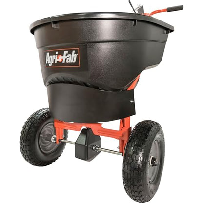 Agri-Fab 45-0462 Push Broadcast Spreader,Orange & Black,130-lb Capacity