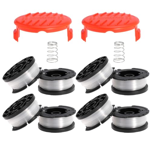 AF100 String Trimmer Replacement Spool 0.065" String Trimmer Line for Black+Decker AF-100 AF-100-3ZP AF-100-BKP AF-100-2 Weed Eater Spool Replacement Spool 30ft (8Spools+2Caps) - size: Spool-BK6582