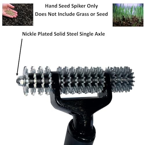 Keyfit Tools Hand Seeder Spiker Tool Grass Seed for Small Areas Dog Spots Brown Patch Dead Spots Tight Spaces & Small Garden Seeding