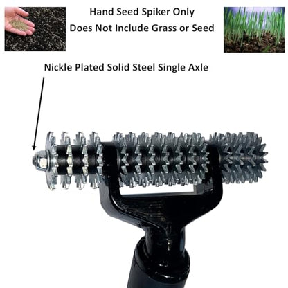 Keyfit Tools Hand Seeder Spiker Tool Grass Seed for Small Areas Dog Spots Brown Patch Dead Spots Tight Spaces & Small Garden Seeding