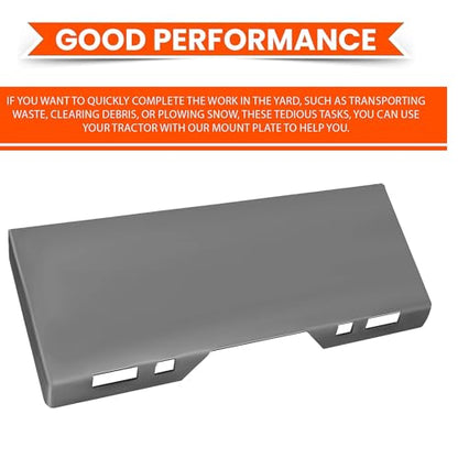 HECASA 5/16" New Unpainted Steel Quick Tach Attachment Skid Steer Mount - size: 5/16"