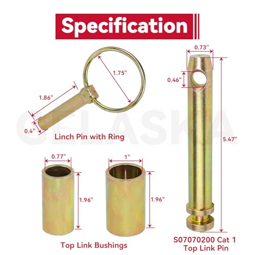 GELASKA 4 Pack TK95029 Cat 1 Quick Hitch Bushings, Adapter Bushings - color: 4 Pack
