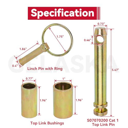 GELASKA 4 Pack TK95029 Cat 1 Quick Hitch Bushings, Adapter Bushings - color: 4 Pack