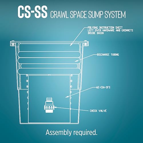 Little Giant CS-SS, 115V, 1/3 HP Automatic Crawl Space Sump/Basin Kit