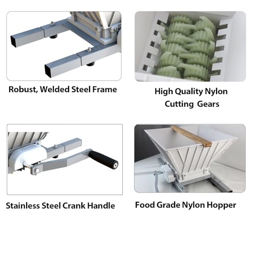 Fruit Wine Press and Crusher,100% Nature Apple&Grape&Berries Crusher Manual Juice Maker for Kitchen