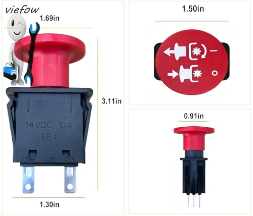 01545600 5-Terminal PTO Switch for Ariens Gravely Zero Turn Mowers
