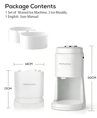 Shaved Ice Machine for Home, Electric ice Shaving Machine with 2 Ice Cups, Ice Shaver, Snow Cone Machine, Ice Crusher Snowcone Maker for Kids Birthday Party, House Warming Gifts (White) - color: White