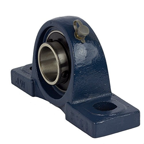 Jeremywell UCP205-16 Pillow Block Bearing (2 Pack), 1 inch Bore, 2 Bolt Flange Mounted, Solid Cast Iron Base, Self-Alignment - size: UCP205-16