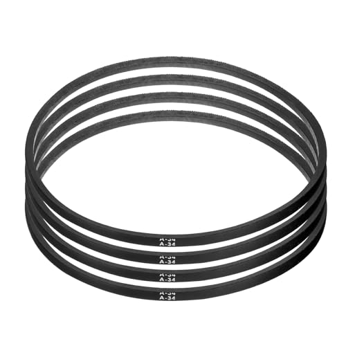 uxcell 4pcs A34 or 4L360 Classic Wrapped Rubber V-Belt, 34"(850mm) Inside Circumference, A Profile V Belt - size: A34