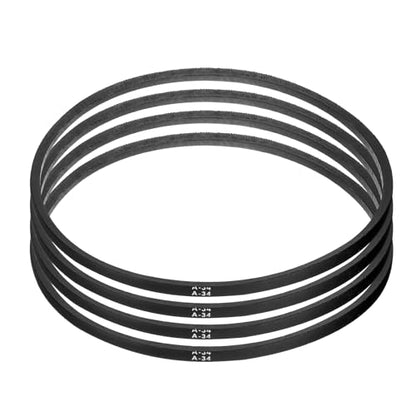 uxcell 4pcs A34 or 4L360 Classic Wrapped Rubber V-Belt, 34"(850mm) Inside Circumference, A Profile V Belt - size: A34