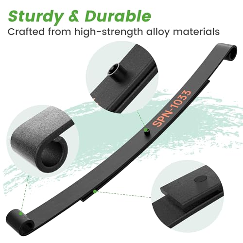 10L0L Heavy Duty Tapered Rear Leaf Springs Kit for EZGO RXV 2008-2013