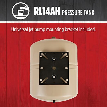Red Lion 14AH, Horizontal Pre-Charged Well Pressure Tank, 14 gallon - style: 14 Gallon Horizontal