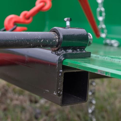 Titan Attachments 49" Hay Bale Spear Attachment with Stabilizer Spears, Universal HD Front Skid Steer Tractor Loader Bucket Attachment, 3000 LB Capacity