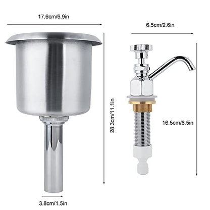 Dipper Well Dippers Faucet Sink Stainless Steel