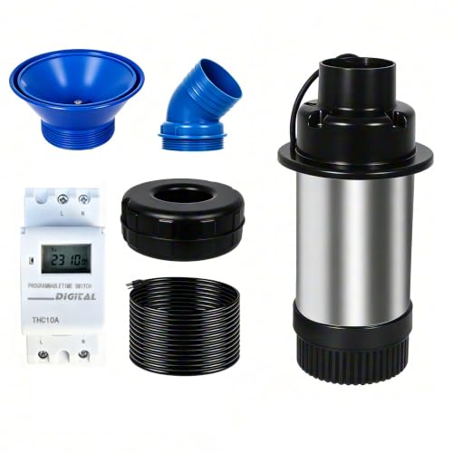 1HP Farm Pond Fountain Pump 15000 GPH with Timer, 100FT Cord