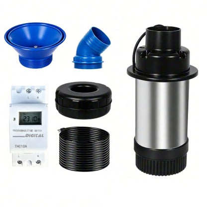 1HP Farm Pond Fountain Pump 15000 GPH with Timer, 100FT Cord