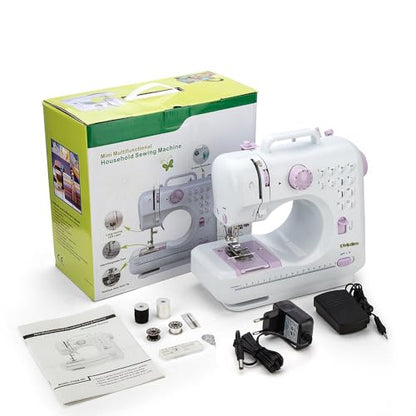 Mini Sewing Machine for Beginner by Phildim - Small Electric Sewing Machines with 2 Speed 12 Built-in Stitch Patterns PD-054-A12
