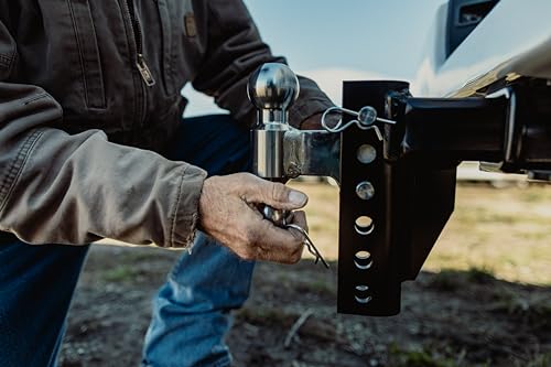 Andersen Hitches EZ Hitch 8 Inch Drop Rise Adjustable Ball Mount 3 Inch Shank 2 x 2-5/16 Combo Ball 10K 16K GTWR - style: 8" EZ HD 16K Hitch 2 x 2-5/16" Combo Ball 3" Shank