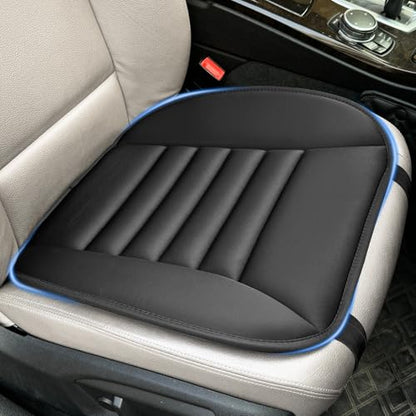 Car Seat Cushion, Driver & Office Comfort, 1.2'' Memory Foam, Black - size: Large