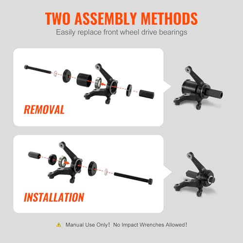 VEVOR Wheel Bearing Press Kit, 23 pcs FWD Bearing Puller Tools, for Front Wheel Drive Bearing Removal and Installation, Wheel Bearing Tool with Sliding Screws, Bushings, Sleeve Plates, Storage Case