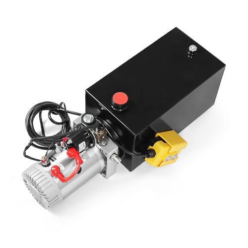 Nakkaa 12V DC 10 Quart Hydraulic Power Device Double Acting Hydraulic Pump - size: 10 Quart Double