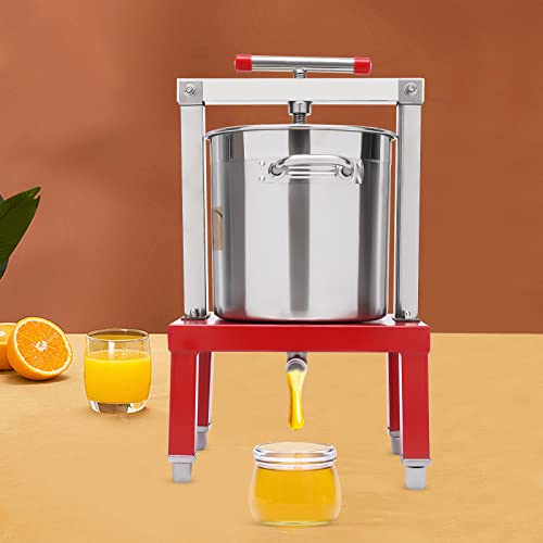 Diy Large Fruit Honey Presser, 448oz Manual Beeswax Extractor Fruit Juice Press Juice Making Equipment Fruit Beeswax Extractor with Removable Honey Flow Opening for Farms Beehives Food Factories