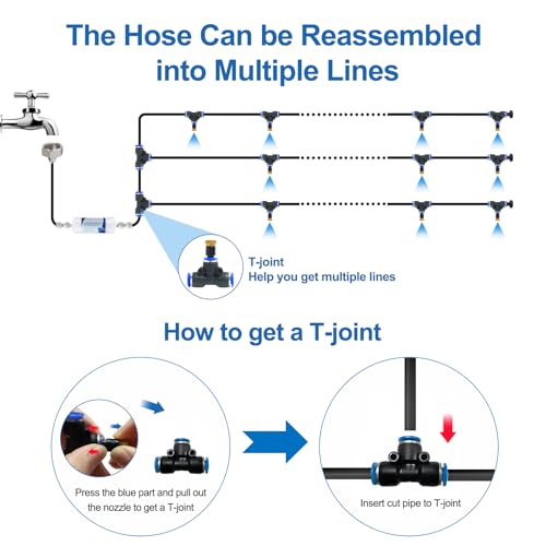 Pre-Assembled Misters for Outside Patio,Outdoor Misting System,50FT|15M. - size: 50FT-Pre-Flt