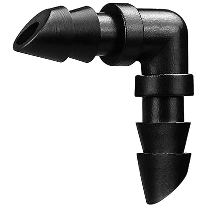 1/4" Drip Irrigation Elbow Fittings, 60 Pieces Barbed Corner 90 Elbow Connectors for 1/4 Inch Irrigation Tubing, Drip Line Elbows Parts for Garden Lawn Irrigation System - size: 4/7mm Elbows-60P