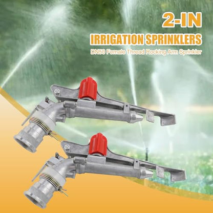 2" Agriculture Farm Irrigation Sprinkler 360° Rotary Pack of 2 - size: 2 Inch 2PCS