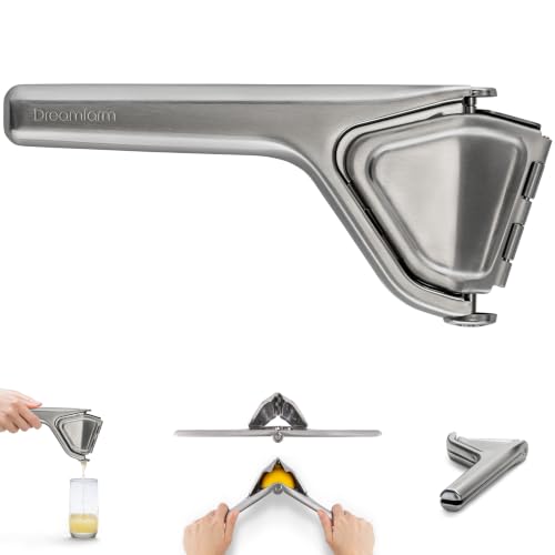 Dreamfarm Fluicer Steel Fold-Flat Citrus Juicer - Lemon - color: Stainless Steel