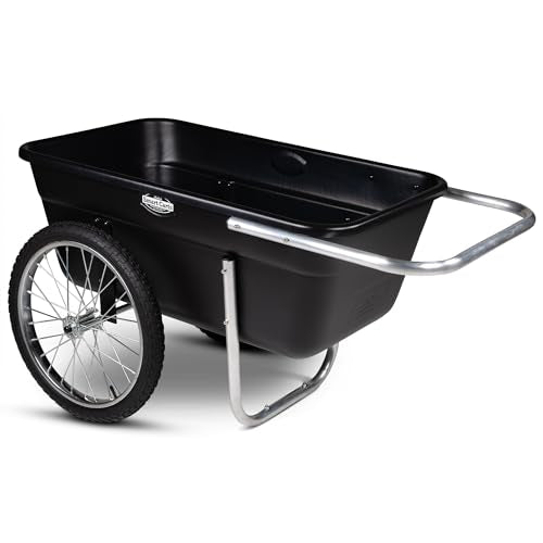 Premium Yard Cart - Strong, Lightweight, and Perfectly Balanced (20" Air Filled Wheels)