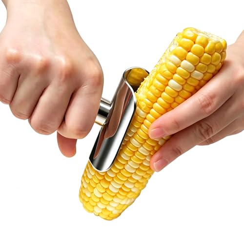 Safe Hidden Blade Corn Peeler, Stainless Steel Corn Cob Stripper - size: Hidden Blade