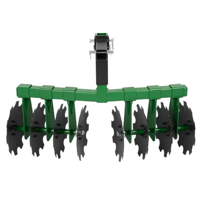 WUTIST 35" Disc Harrow Plow Attachment Green Compatible with All ATV, UTV - color: Black+Green