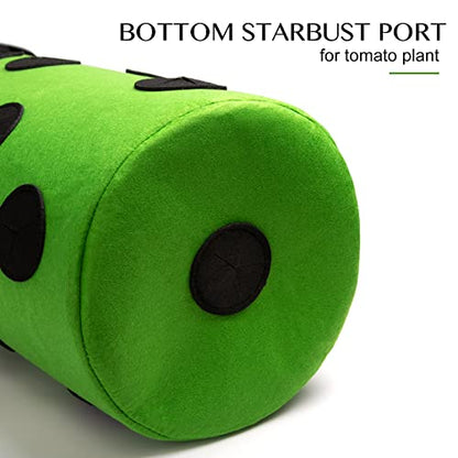 2 Pack Upside Down Hanging Tomato & Herb Planter, Strawberry Planter Bags - color: Set of 2 - Green