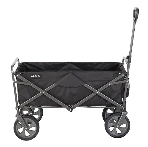 Mac Sports Collapsible Folding Outdoor Utility Wagon, Black - color: Black
