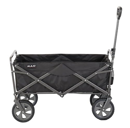 Mac Sports Collapsible Folding Outdoor Utility Wagon, Black - color: Black
