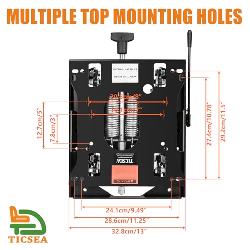 Low Profile Seat Suspension Kit - Compatible with Gravely,Ariens Zero-Turn Mowers with Weight Adjustment & Smooth Slide Rails- Same Day Shipping